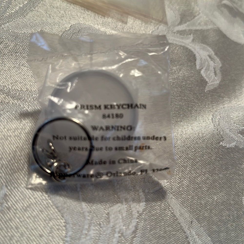 Miniature Tupperware keychain prism collection clear bowl